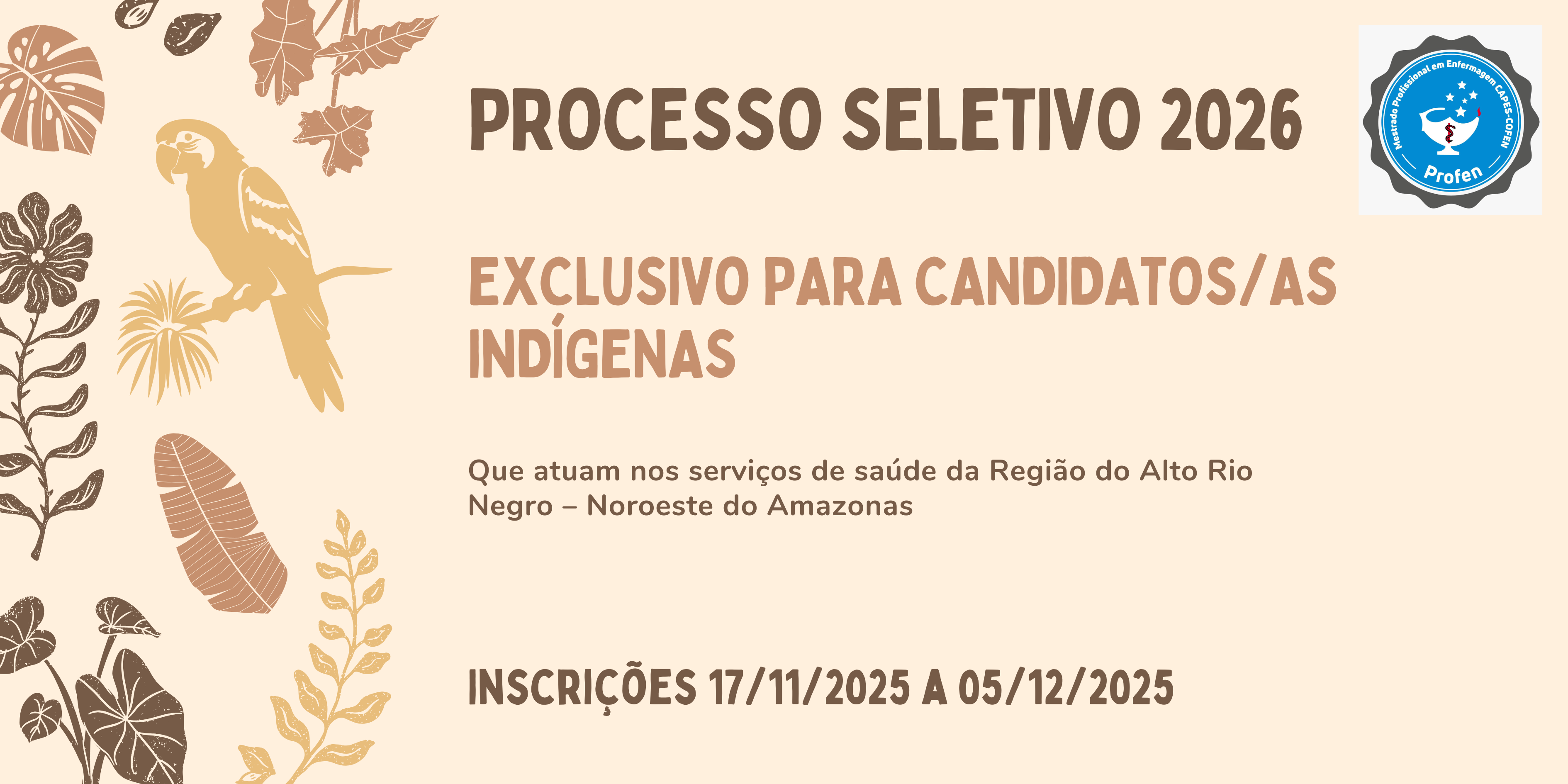 Processo Seletivo 2026 - Edital Indígena